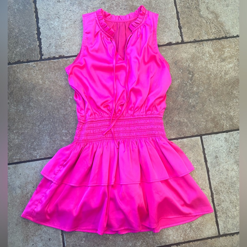 Girls Katie J hot pink dress.